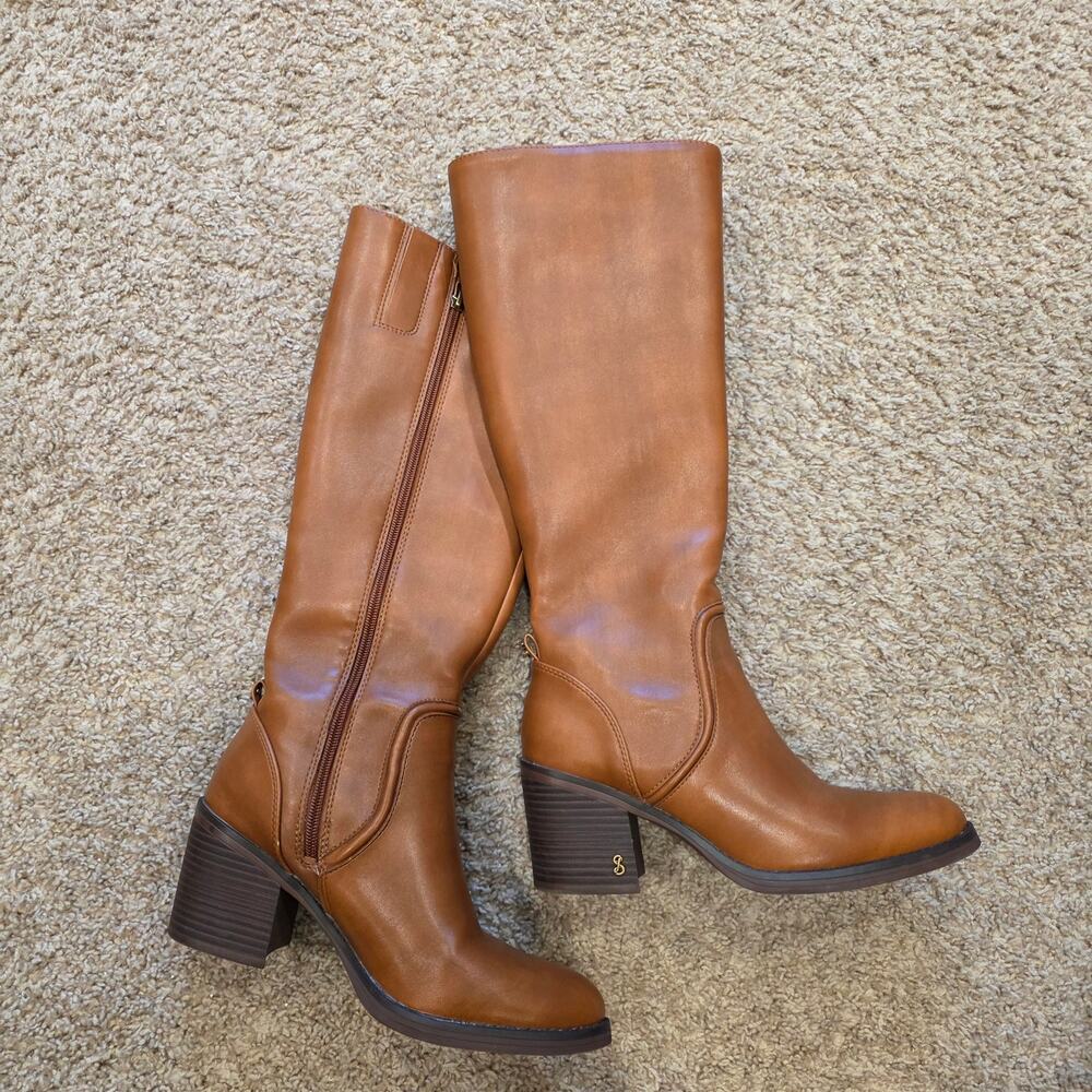 NWOB Sam & Libby Iris brown knee high boots sz 7.5